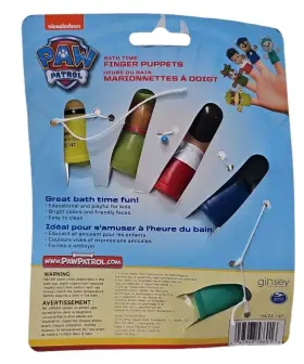 047968586016 NICKELODEON Paw Patrol Bath Finger Puppets Age #2