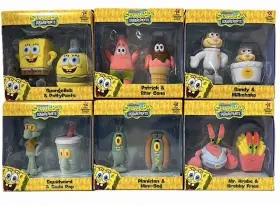 470707 NICKELODEON Spongebob Squarepants Flocked Figures Pack