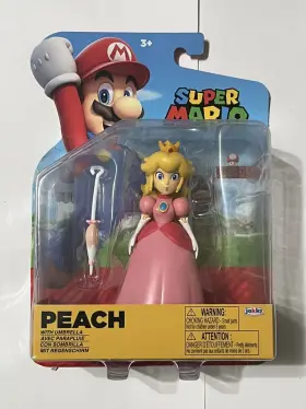 41870 NINTENDO Box Mario Princess Peach Umbrella Jakks Figure
