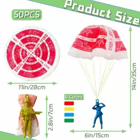 735133314020 OJYUDD Parachute Toy Mini Paratroopers Army #2