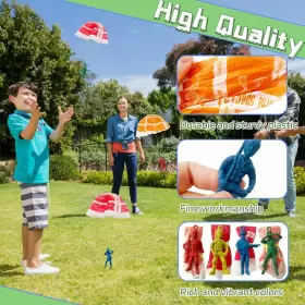 735133314020 OJYUDD Parachute Toy Mini Paratroopers Army #3
