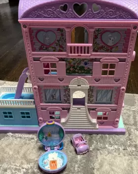 HHX75 POLLY POCKET Pajama Sleepover Adventure House Playset #3