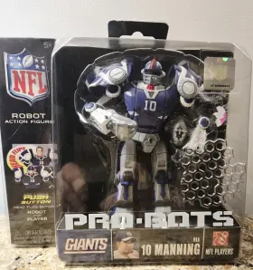 026753439010 PRO-BOTS Giants Eli Manning Action Figure Nfl