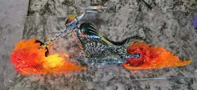 PW2021 PWTOYS Ghost Rider Hell Cycle Led Collectible Scale