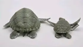 267429 SAFARI LTD Kemps Ridley Sea Turtles Moma Baby Figures #3