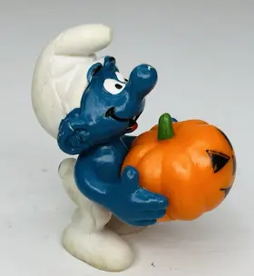 2.0136 SCHLEICH Halloween Jack Lantern Pumpkin Smurf Figure #3