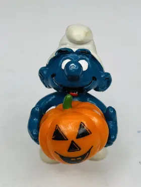 2.0136 SCHLEICH Halloween Jack Lantern Pumpkin Smurf Figure