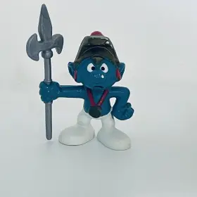 20008 SCHLEICH Spy Smurf Guard Cop Pvc Figures Figurines Set #3