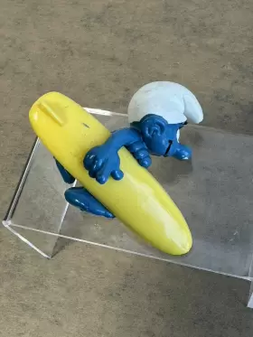 20041 SCHLEICH Surfer Smurf Surf Board Surfing Toy Pvc Figure #2