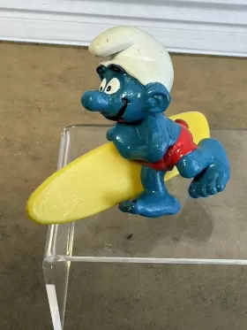 20041 SCHLEICH Surfer Smurf Surf Board Surfing Toy Pvc Figure