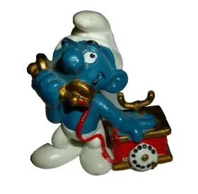 20062 SCHLEICH Telephone Smurf Phone Figure Toy Pvc Figurine