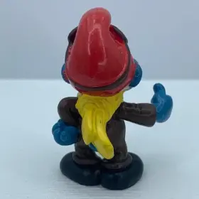 20223 SCHLEICH Pilot Papa Smurf Airplane Figure Peyo Pvc #3
