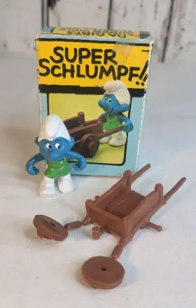40206 SCHLEICH Gardener Smurf Wheelbarrow Boxed Catalog #2