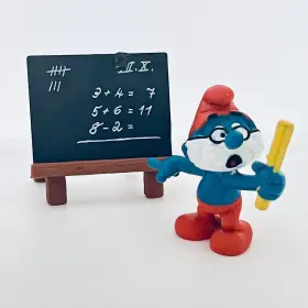 40224 SCHLEICH Papa Smurf School Teacher Figure Tally Math