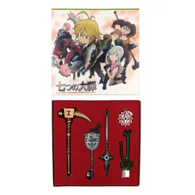 Weapons SEVEN DEADLY SINS Necklace Key Chain Set Gideon Axe