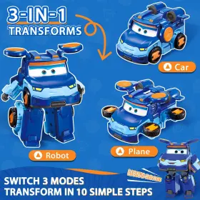848533023765 SUPER WINGS Transformer Toys Action Figure Tobot #2