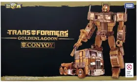MP10-GOLD-CONVOY TOMY Optimus Prime Golden Lagoon Master