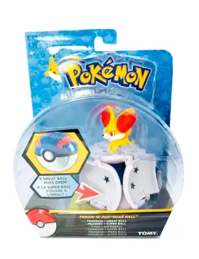 T18876 TOMY Pokemon Throw Pop Fennekin Great Ball Figure