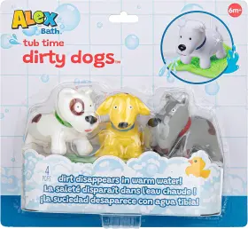OTFAB10173 TOYS Dirty Bath Bathtime Water Dog Figures Clean