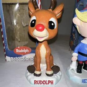 617885606076 TOYSITE Rudolph Nosed Reindeer Hermey Bobblehead #2