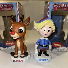 617885606076 TOYSITE Rudolph Nosed Reindeer Hermey Bobblehead