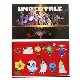 Monsters UNDERTALE Pendant Keychain Necklace Set Characters