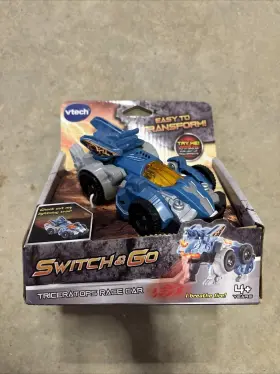 417765429002 VTECH Switch Go Triceratops Race Car Transform