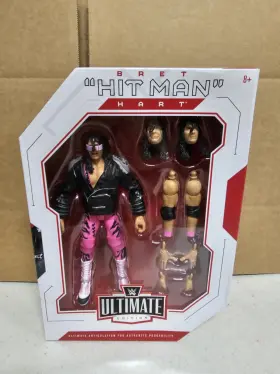 GGN89 WWE MATTEL Ultimate Bret Hitman Hart Wrestling Figure