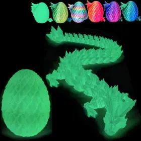 712949344052 YILCER Printed Dragon Egg Inside Articulated