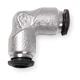Push-Fit Elbow Fitting, Push-to-Connect x Push-to-Connect, 6mm Tube OD, Metal, 5