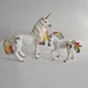 Schleich Bayala Rainbow Unicorn Family Mare, Foal Fantasy Figure 70727 70524