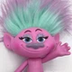 Hasbro DWA Trolls Movie Satin Pink Troll Doll 5.5" Teal & Purple Hair Prpl Shoes