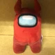 TOIKIDO Among Us Red 12" Plush w/ Devil Horns BRAND NEW with TAGS