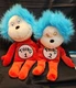 2003 11" Kohls Cares Thing 1 Thing 2 Dr Seuss Plush Movie Merchandise No Tag