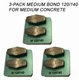 3-Pack! Husqvarna-Compatible Diamond Grinding Disc For Medium-Soft Surface