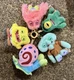 Zuru Fuggler Spongebob SquarePants Set Of 5 Keyring Plush  4.5&rdquo; NWT- IN HAND