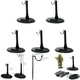 5pcs 1/6 Scale Black Action Figure Stand 4.7in Base Adjust Height