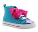 Nickelodeon Jojo Siwa Girls Size 10 High Top Sneakers Shoes Bkue Glitter Bow NWT