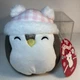 Original Squishmallow Luna Plush Penguin w/Pink White Hat 6&rdquo; Christmas Jazwares