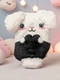 Dogs vs Squirls HILARIA Bichon Frise Dog #032 Bean Plush 5" Toy Purple Wave