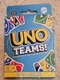 New Mattel UNO TEAMS Card Game for Family Night Partner Up to 4 Teams Age 7 & Up