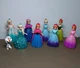 Disney Magiclip lot of 8 Dolls W Dresses Magiclips And Olaf Frozen Pre-Owned 