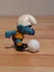 Smurf Schleich: 20035 FOOTBALLER version ORANGE VGC (Smurf Puffi Smurf)