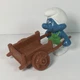 Gardener Smurf With Cart PVC Figure Peyo Schleich 2 In 40206 Vintage Collectible