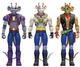 Biker Mice From Mars Complete Set 3 Action Figures Modo Vinnie Throttle Nacelle