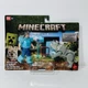 Minecraft Movie Diamond Armor Steve & Wolf Figure 2 Pack Mattel Mojang Studios