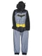 DC Comics Boys Black Fleece Hoodie Batman Union Suit Sleeper Pajamas Size 10