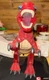 2004 Mattel Imaginext T-Rex Roaring Sound Poseable Dinosaur Red/Blue 10"