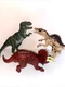 Lot of 3 Kid Galaxy Dinosaurs On The Loose Fully Posable with Lights Sounds 6&rdquo;