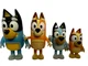 Bluey & Family Action Figure 4-Pack | Bluey Bingo Chilli Bandit - Easter Basket 